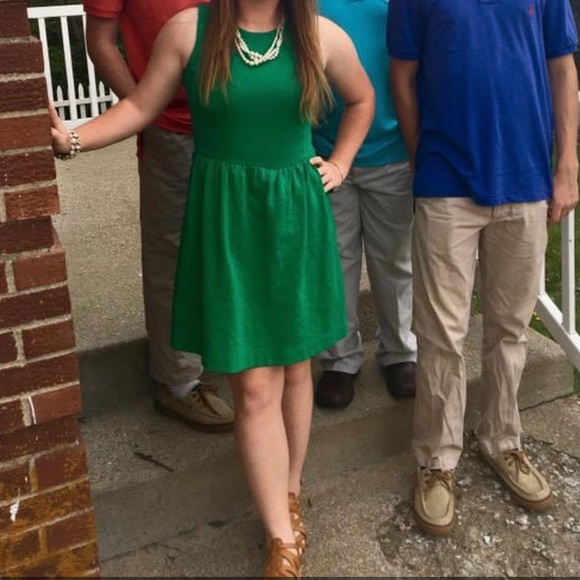 Green J Crew Factory Dress w/ Pockets - Picture 8 of 8